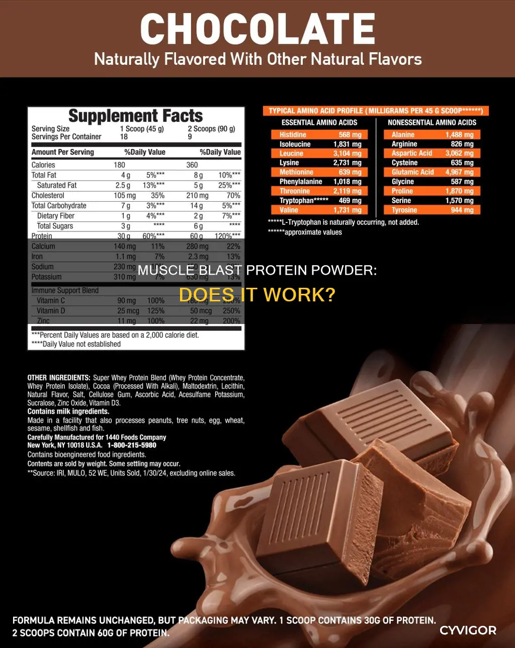 does muscle blast protein powder