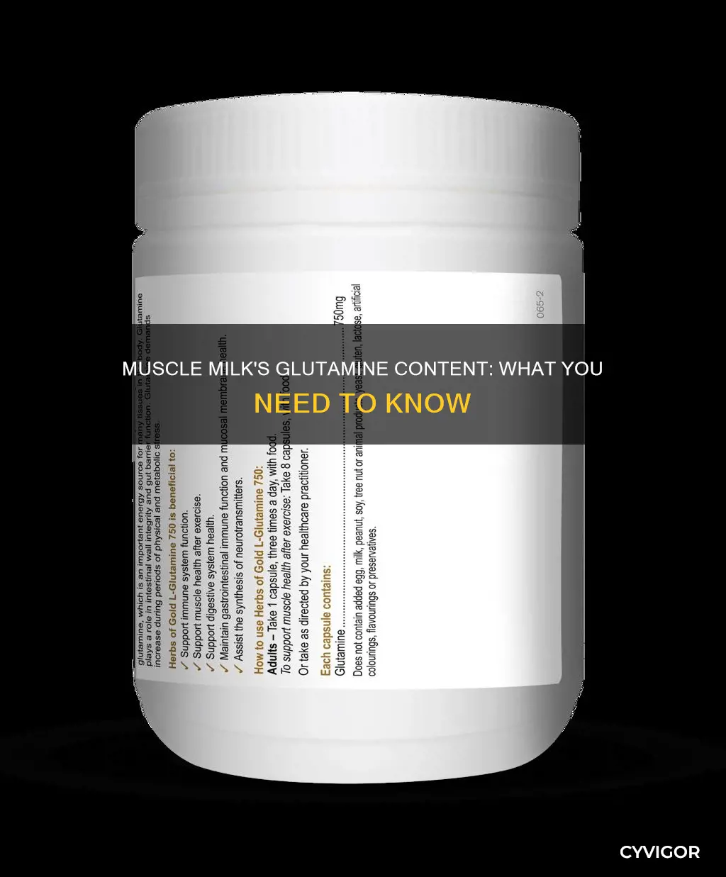 does muscle milk contain glutamine