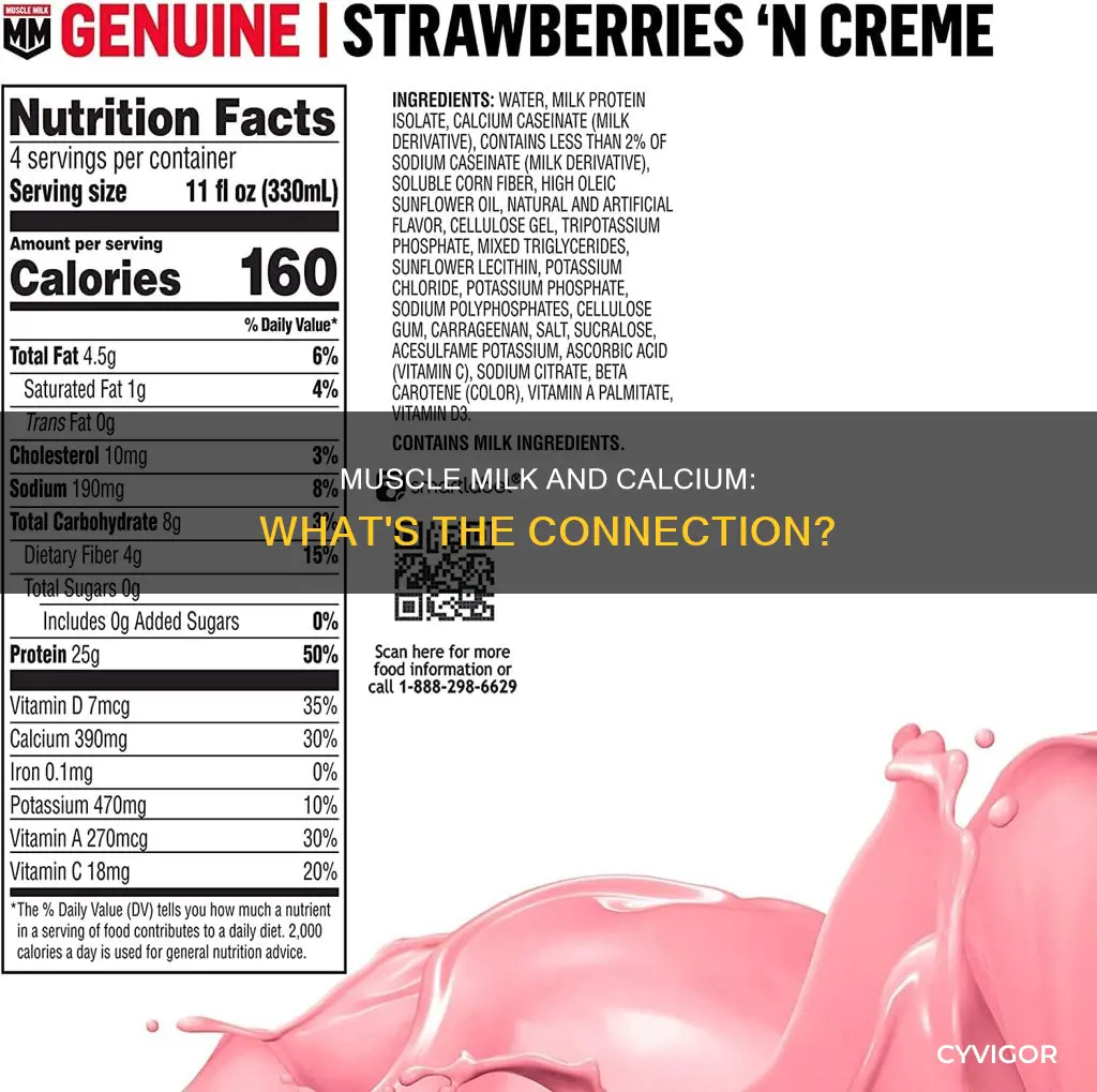 does muscle milk have calcium
