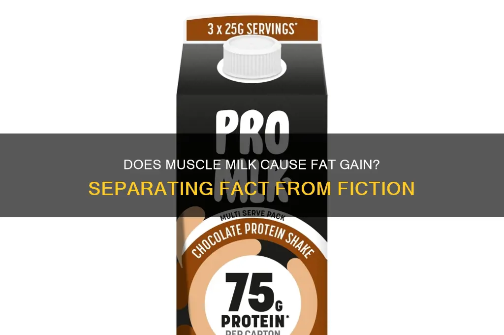 does muscle milk make you gain fat