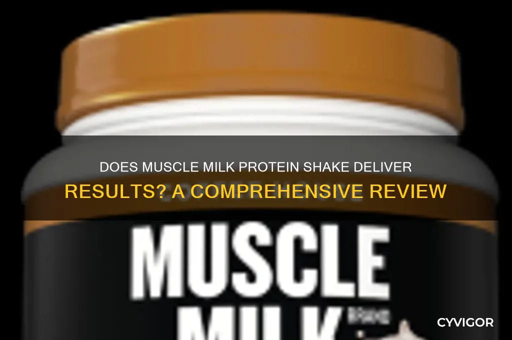 does muscle milk protein shake work