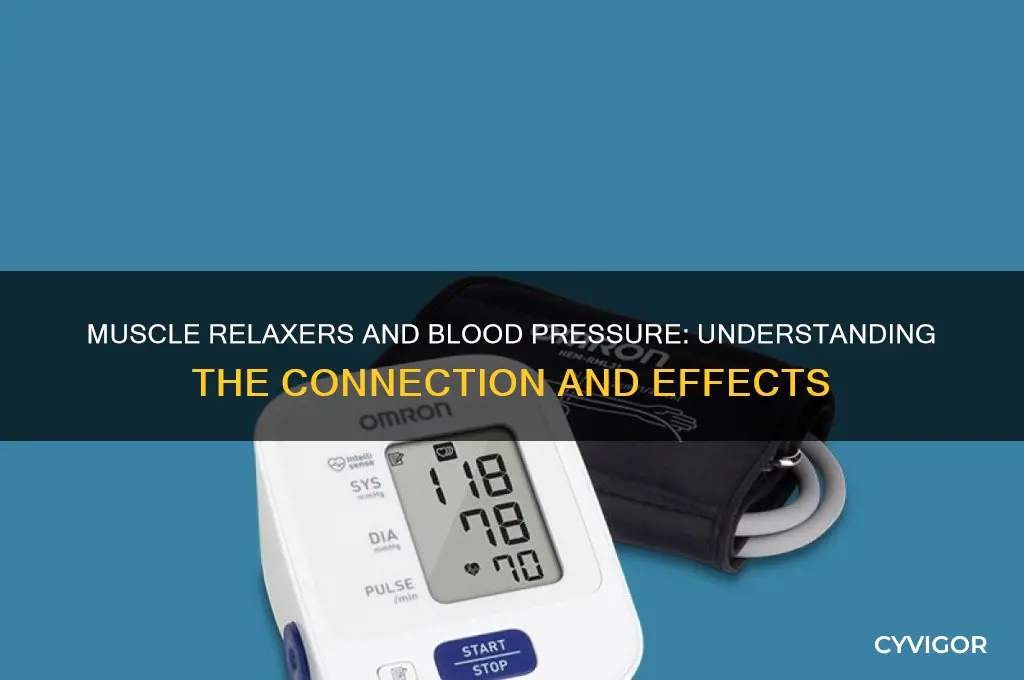 does muscle relaxers lower your blood pressure