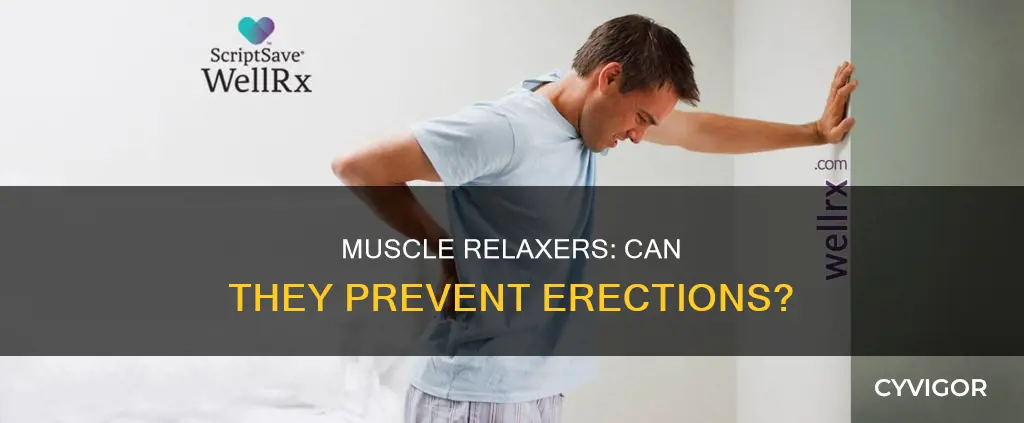 does muscle relaxr prevent erection