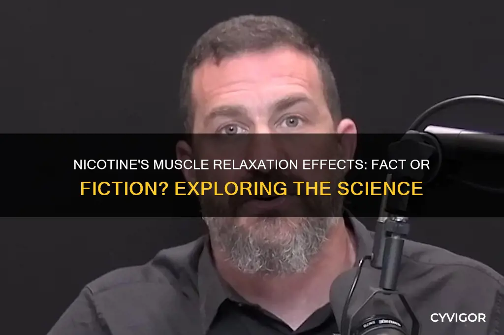 does nicotine relax muscles