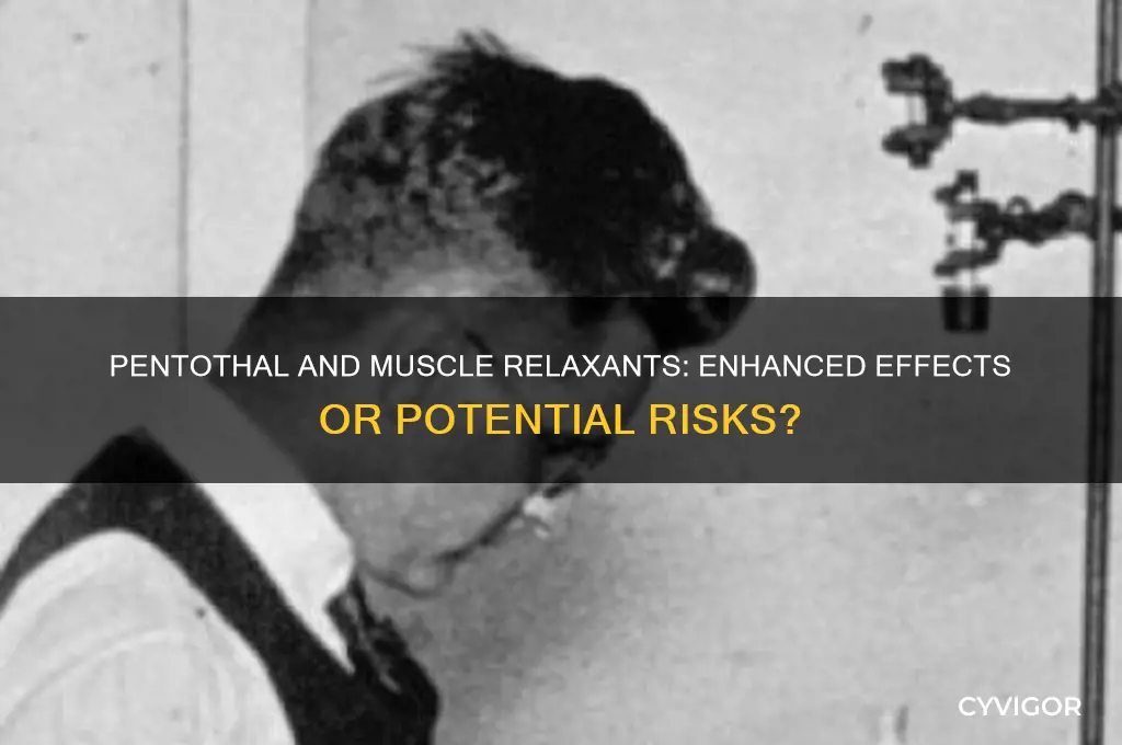 does pentothal increase the effect of muscle relaxants