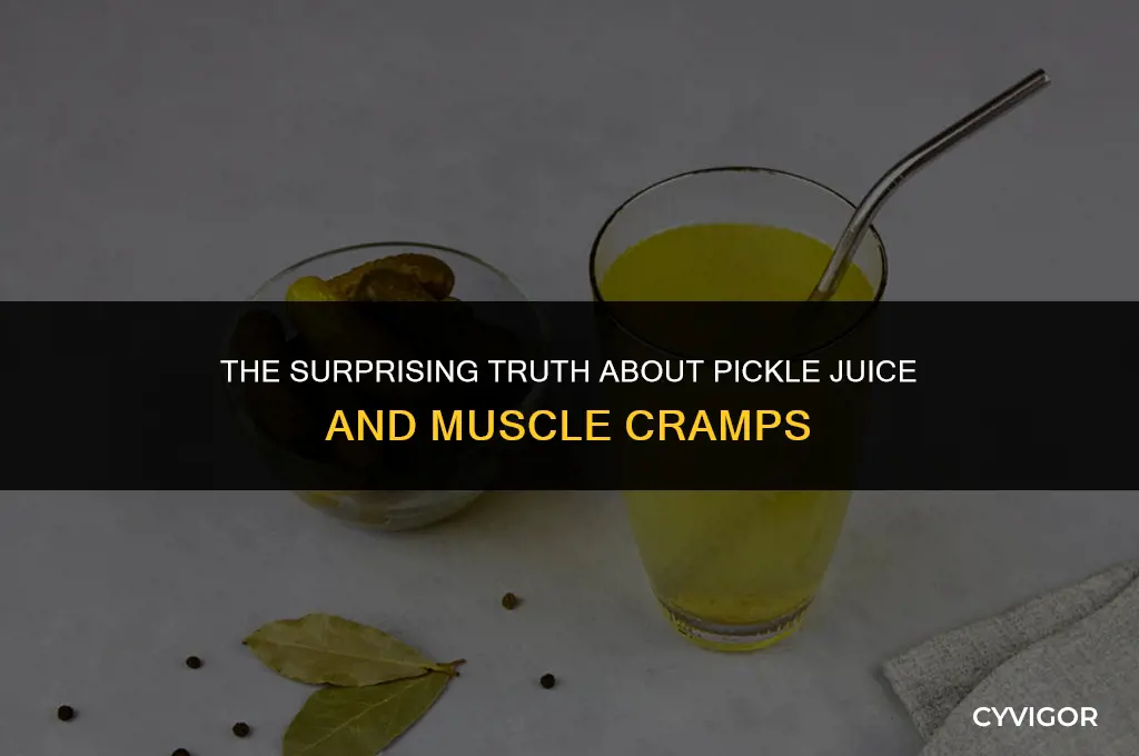 does pickle juice stop muscle cramps