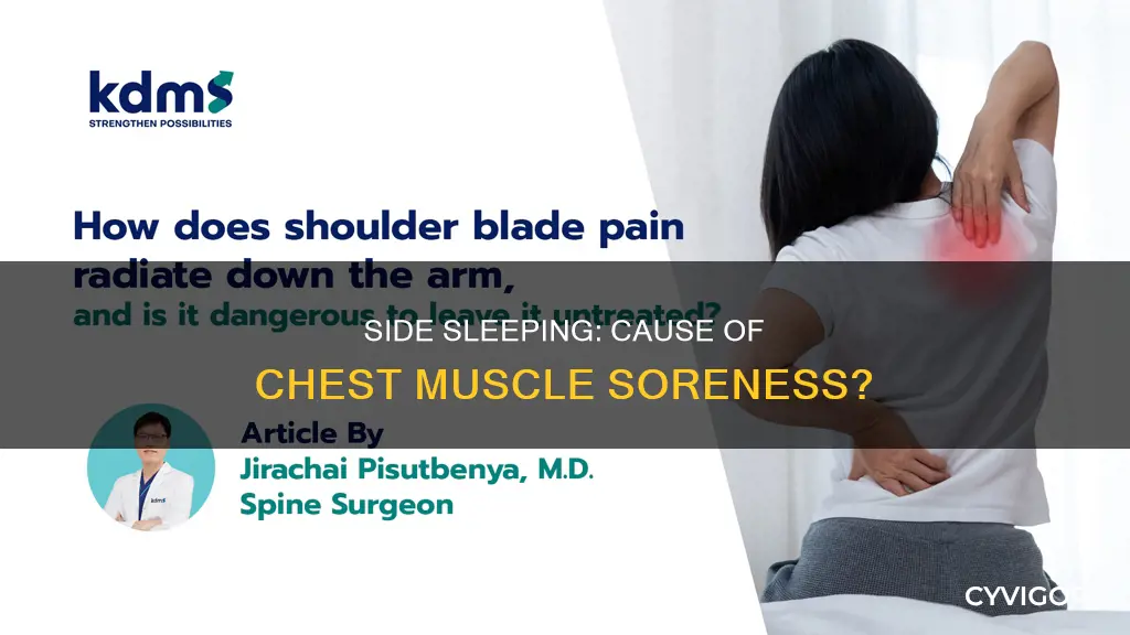 does soeeping on side cause chest muscle soreness