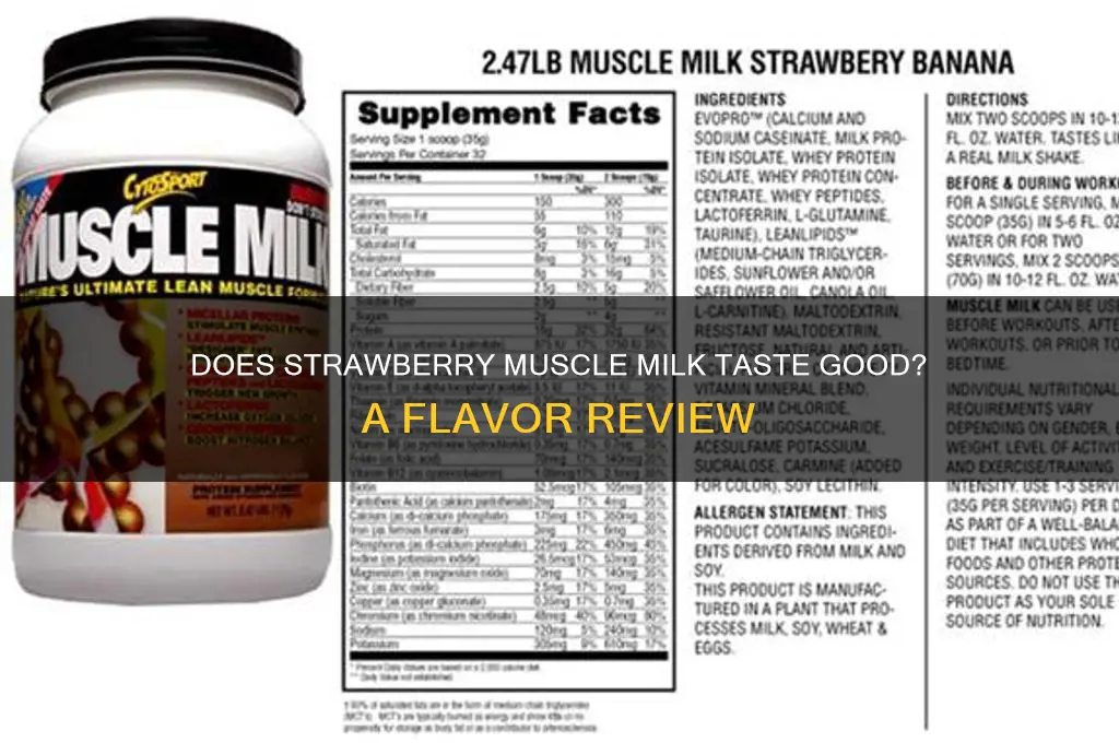 does strawberry muscle milk taste good
