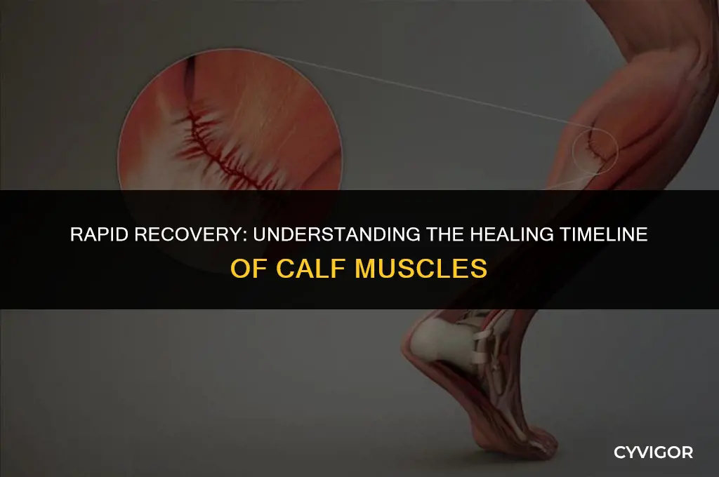 does the calf muscle heal quickly