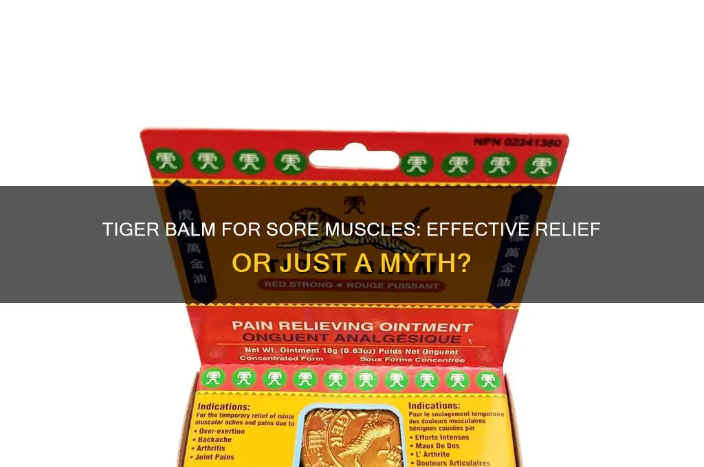 does tiger balm work for sore muscles