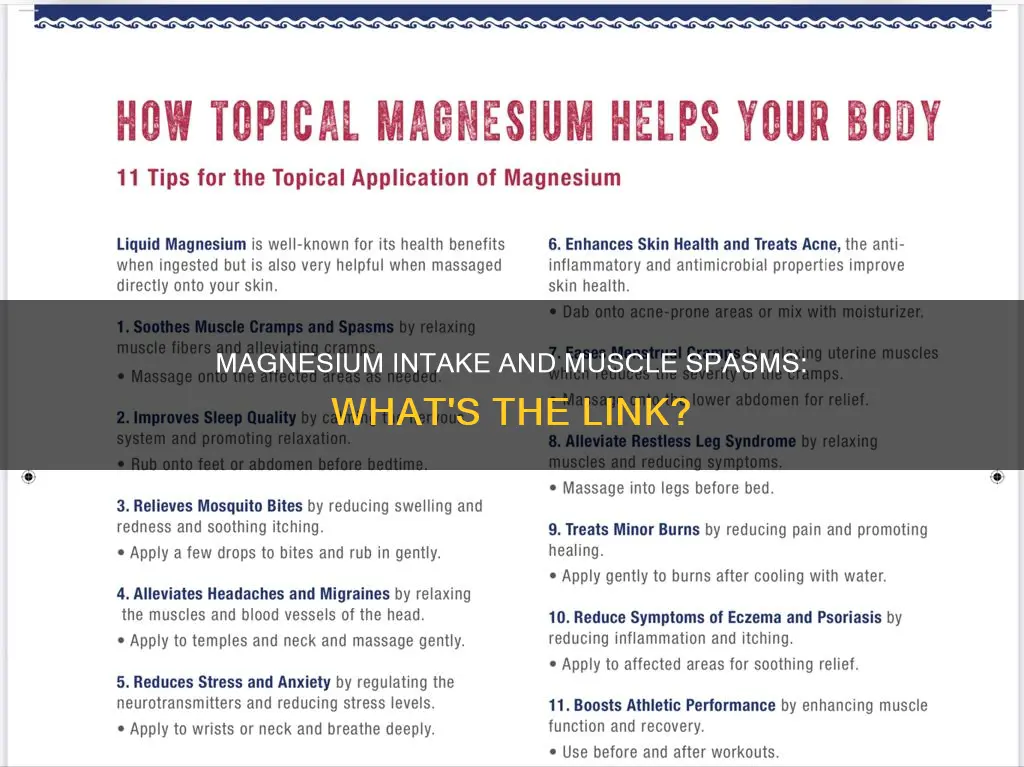 does too much magnesium cause muscle spasms