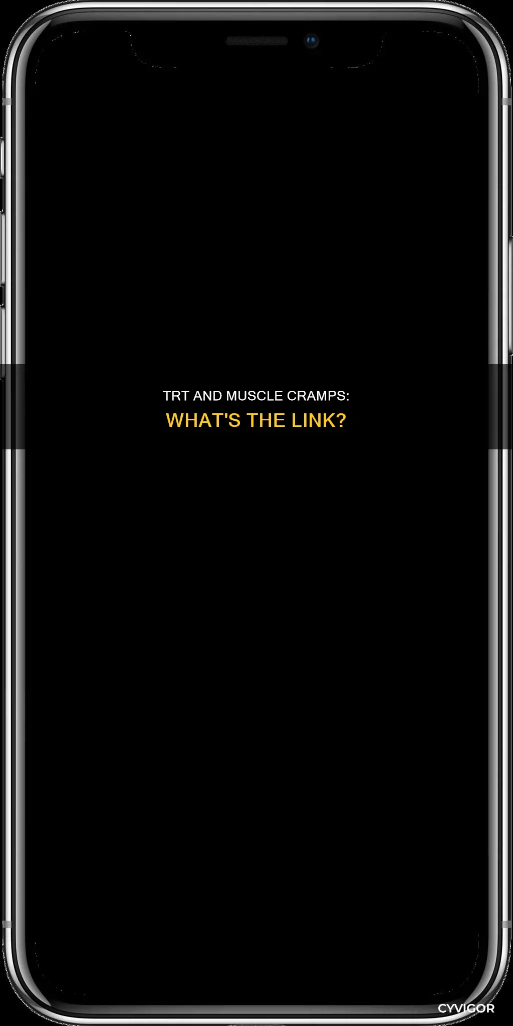 does trt cause muscle cramps