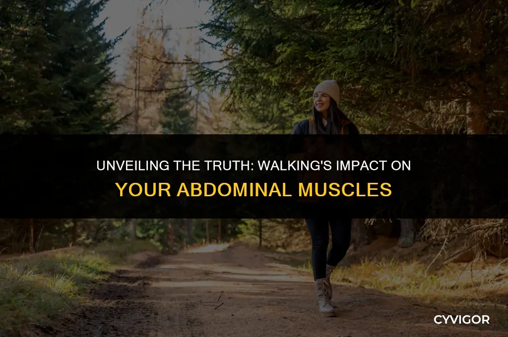 does walking affect abdominal muscles