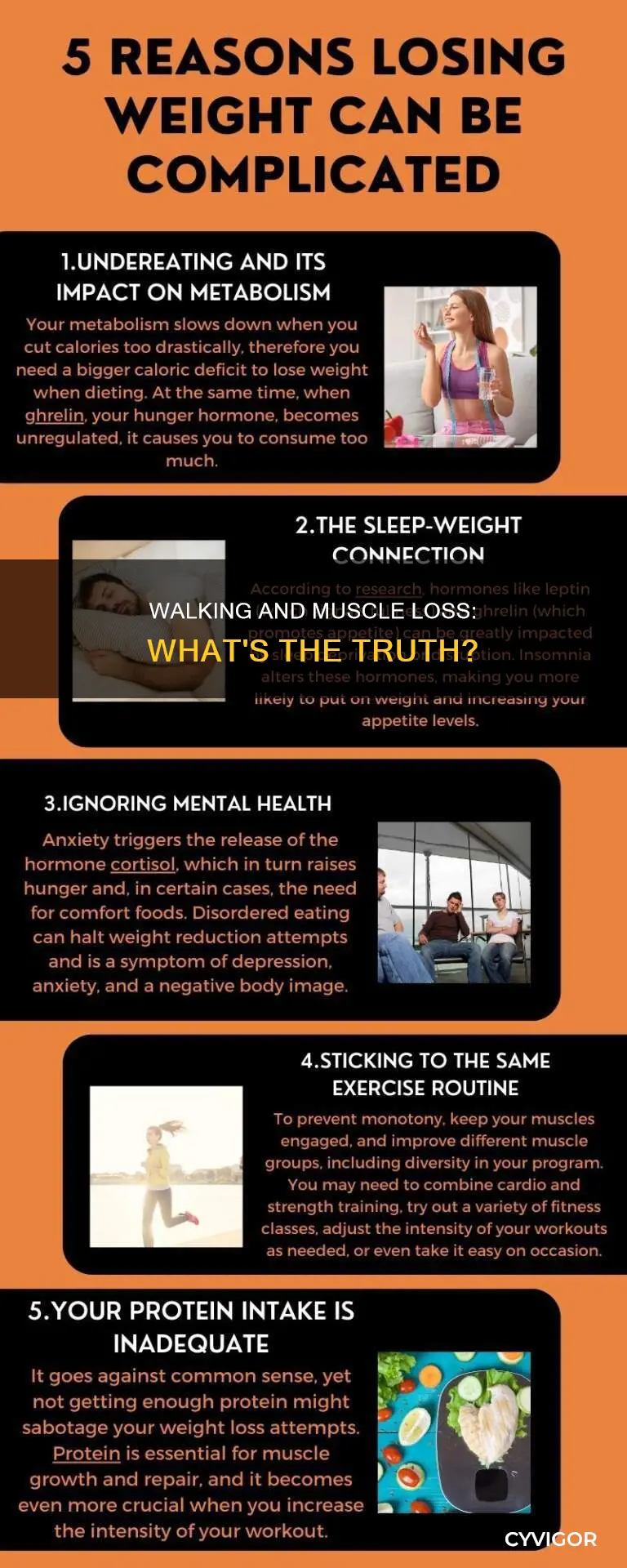 does walking cause muscle loss