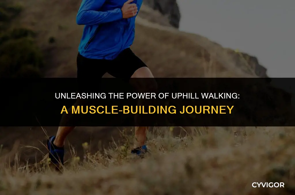 does walking uphill build muscle