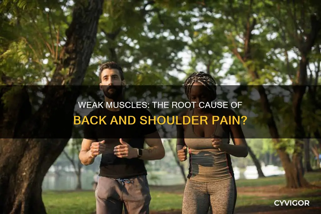 does weak muscles cause shoulder and back pain