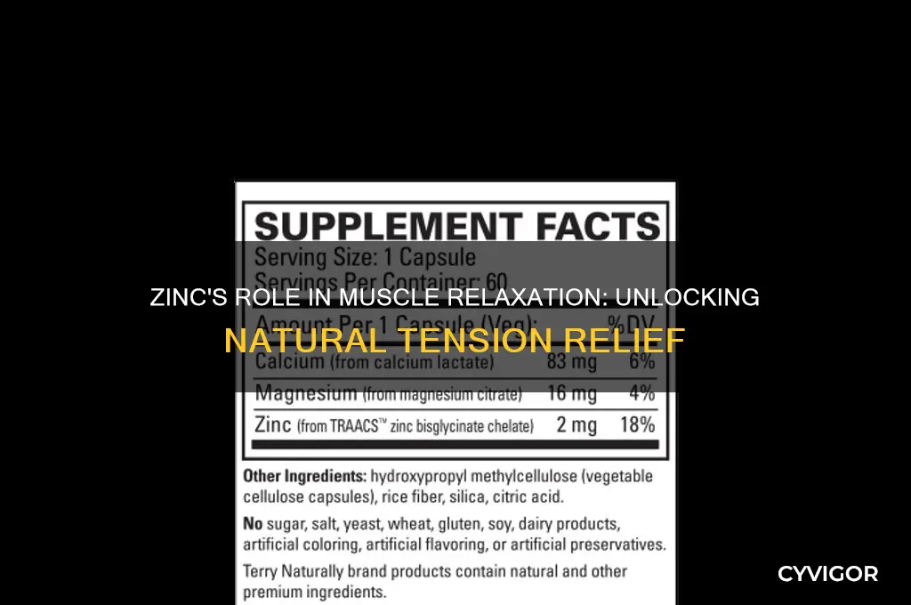 does zinc relax muscles