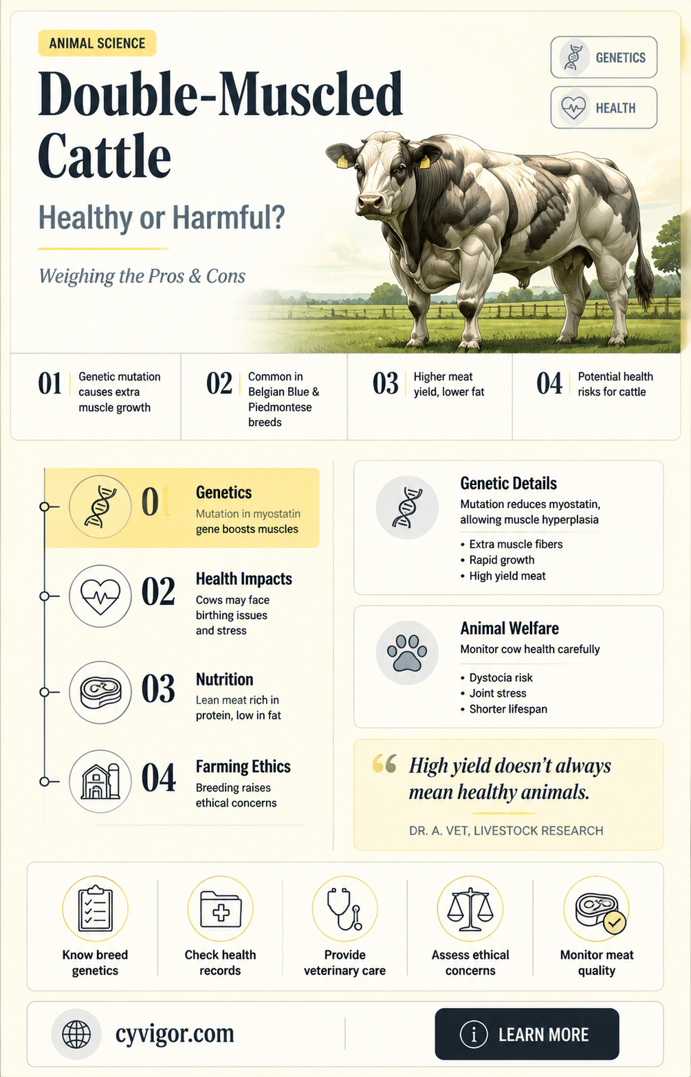 are double muscled cattle healthy