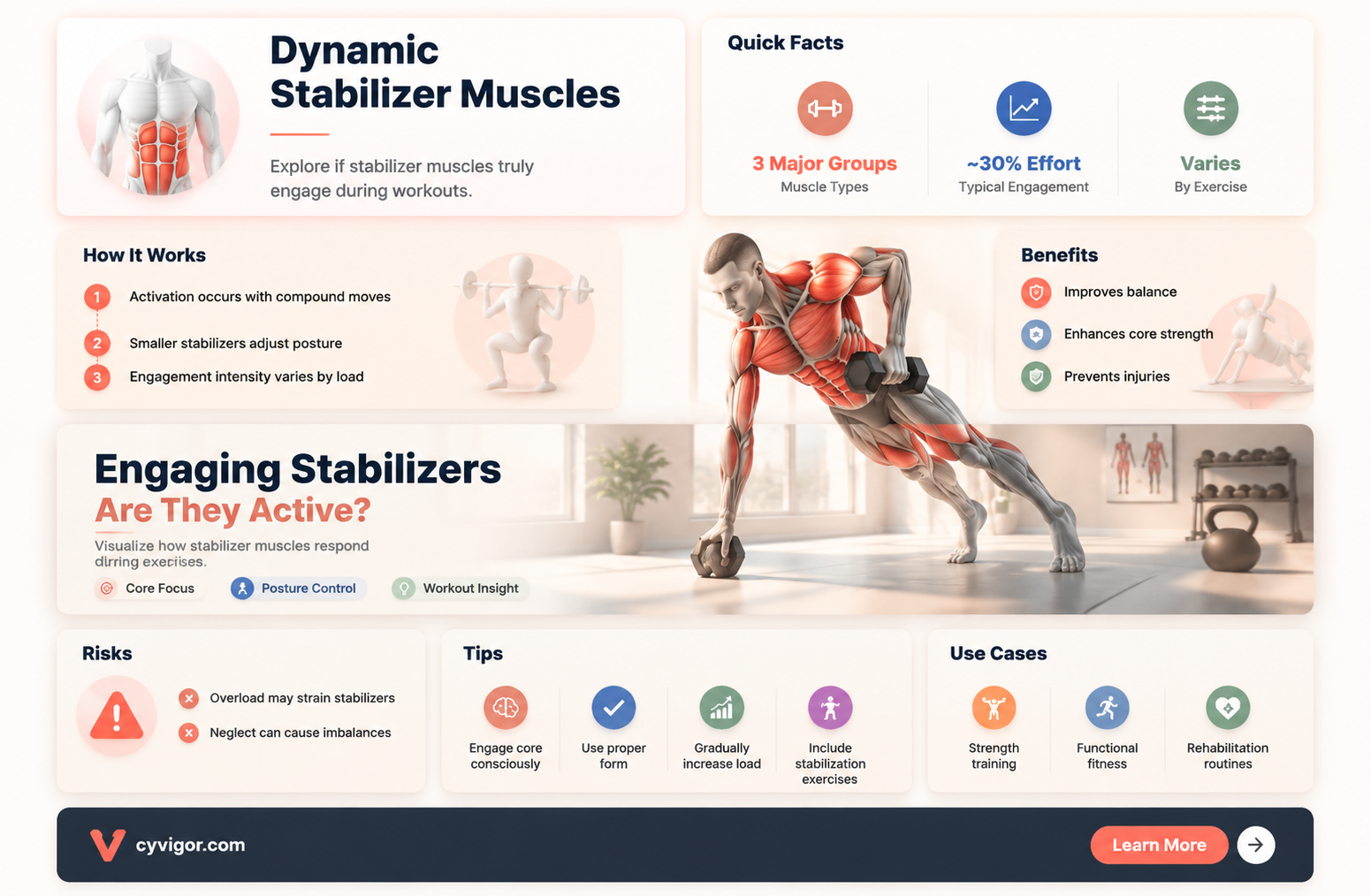 are dynamic stabilizer muscles getting worked