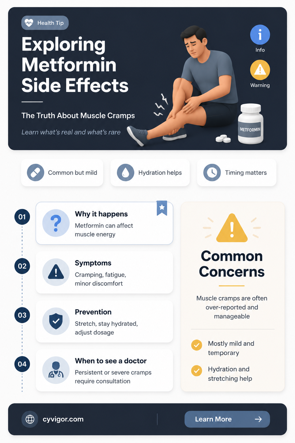 are muscle cramps a side effect of metformin