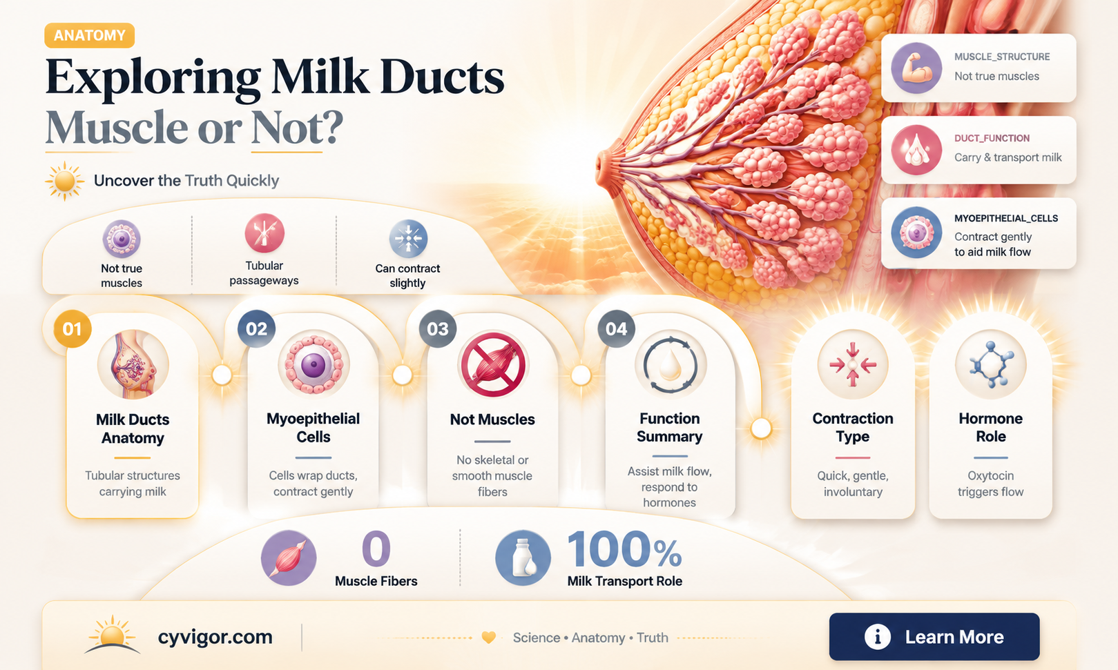 are milk ducts muscles