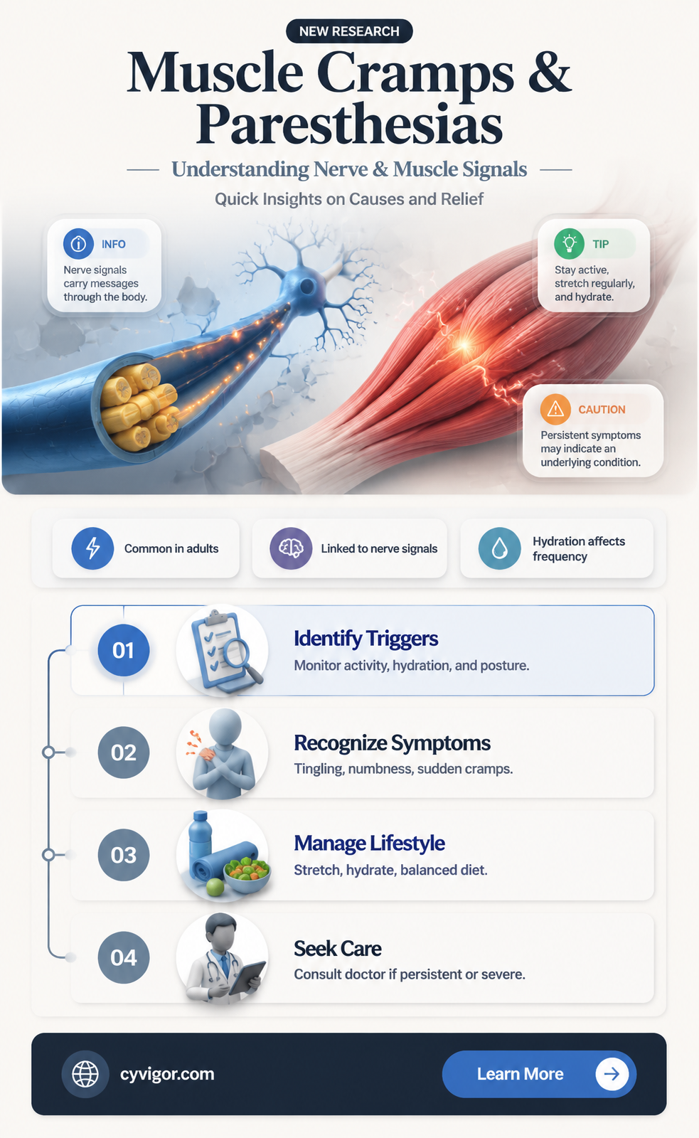 are muscle cramps related to paresthesias