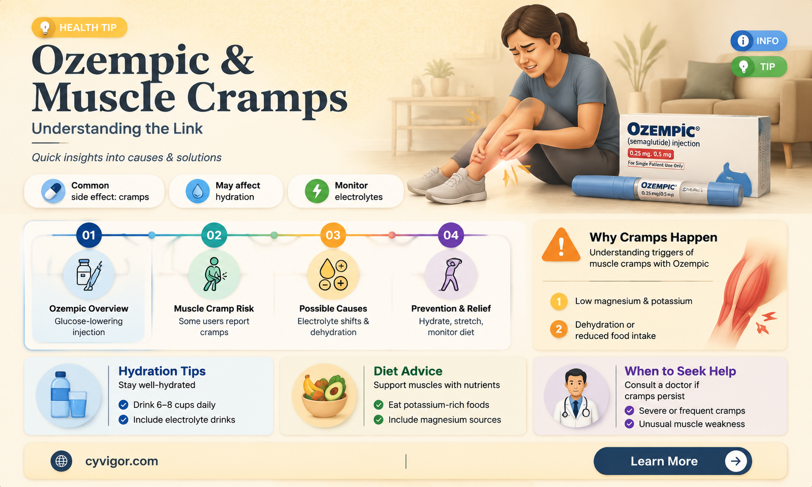 are muscle cramps a side effect of ozempic