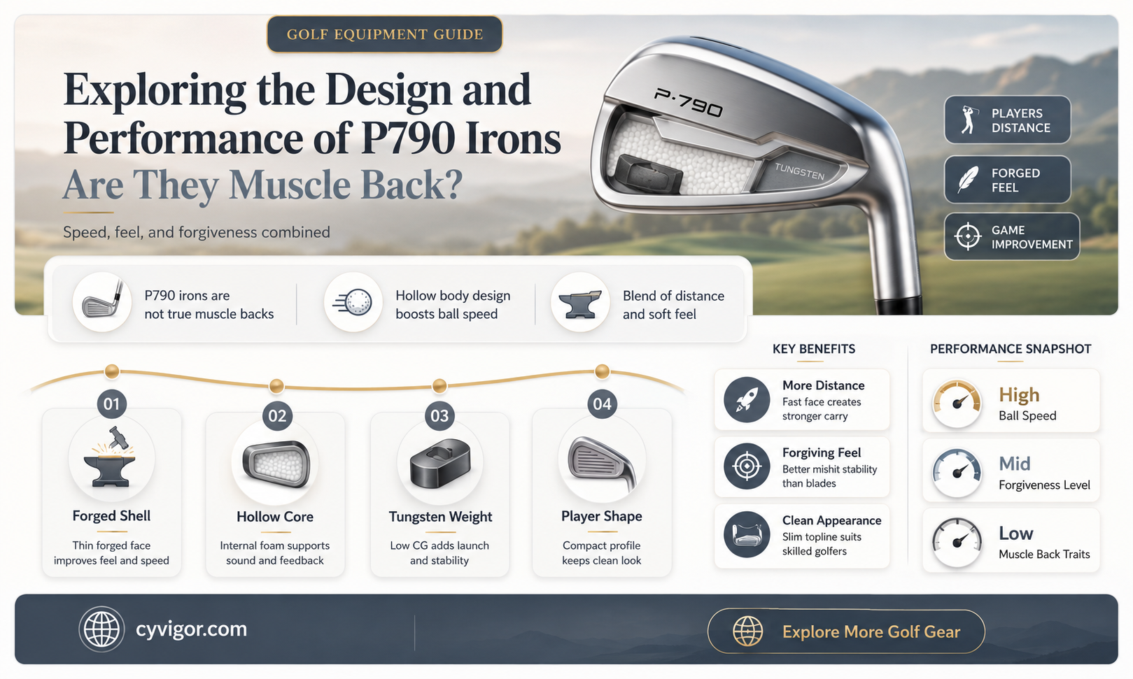 are p790 irons muscle back