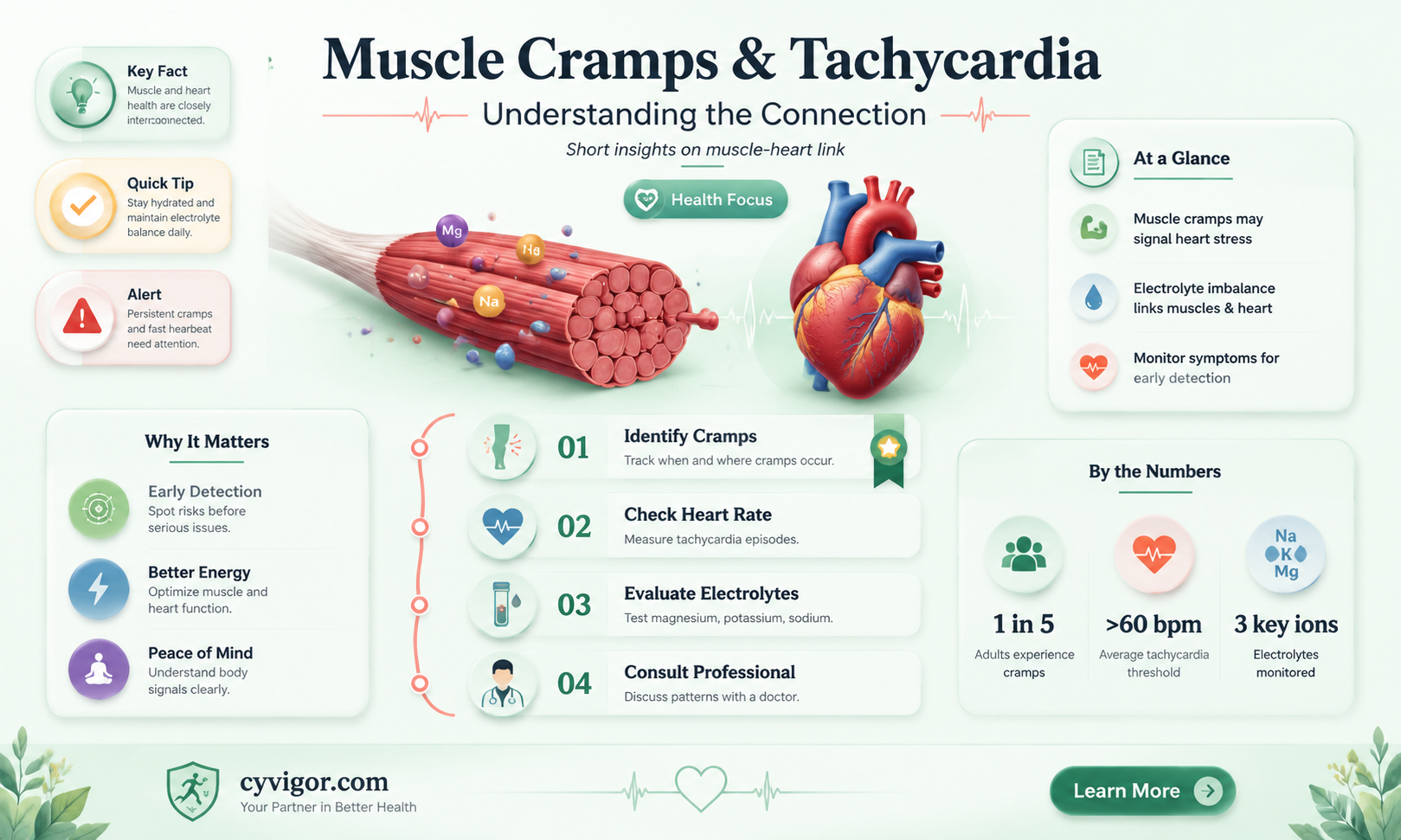 are muscle cramping correlated with tachacardia