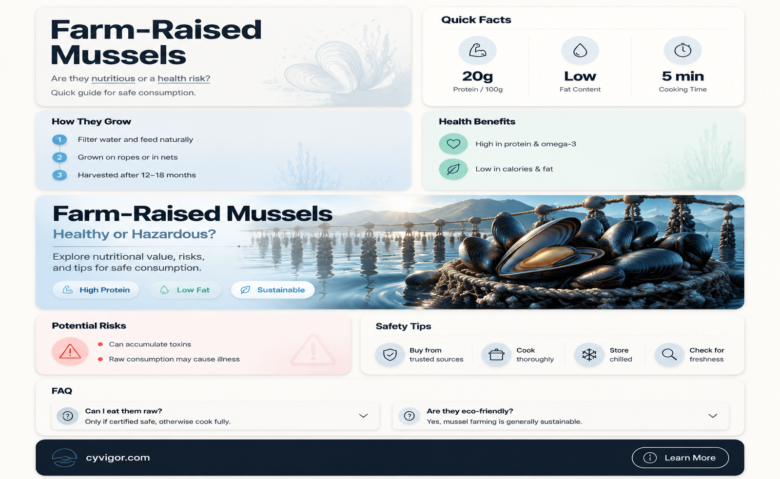 are farm raised muscles healthy