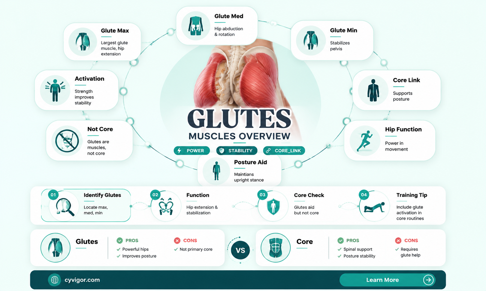 are glutes core muscles