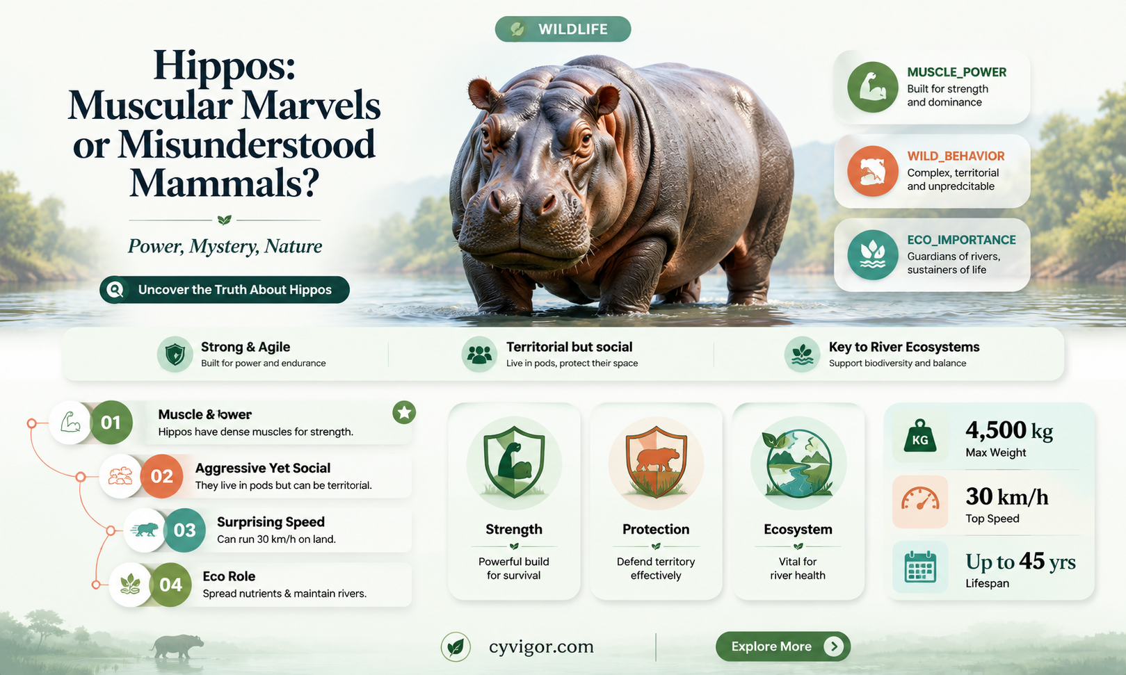 are hippos all muscle