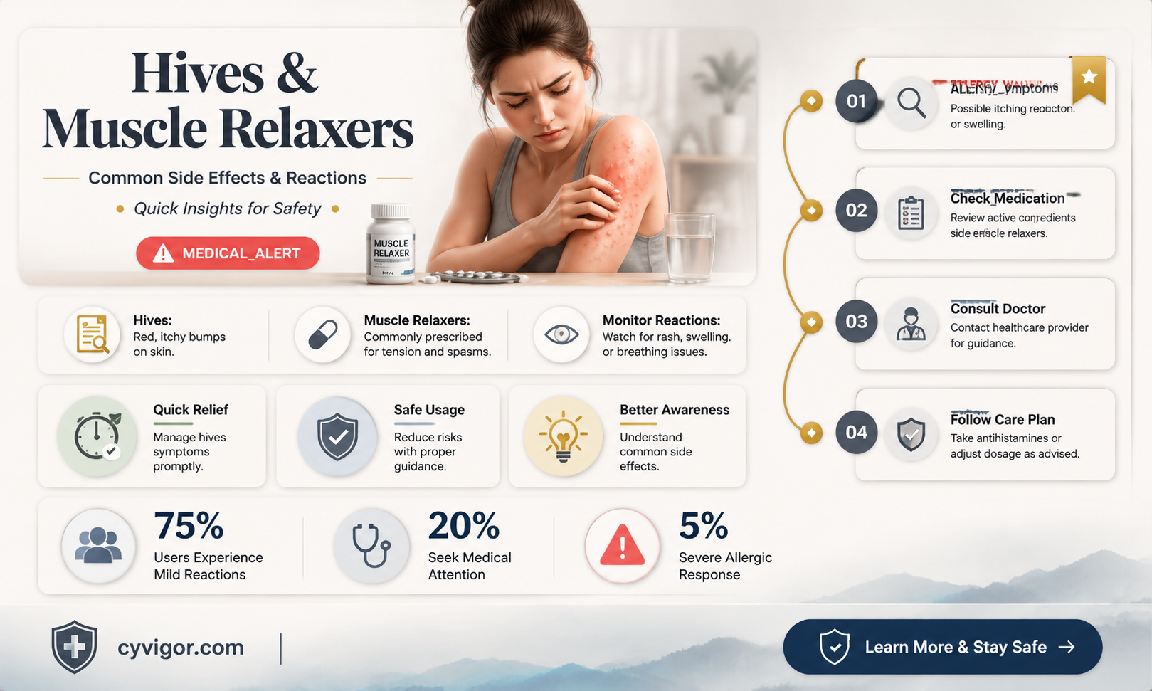 are hives a common reaction to muscle relaxers