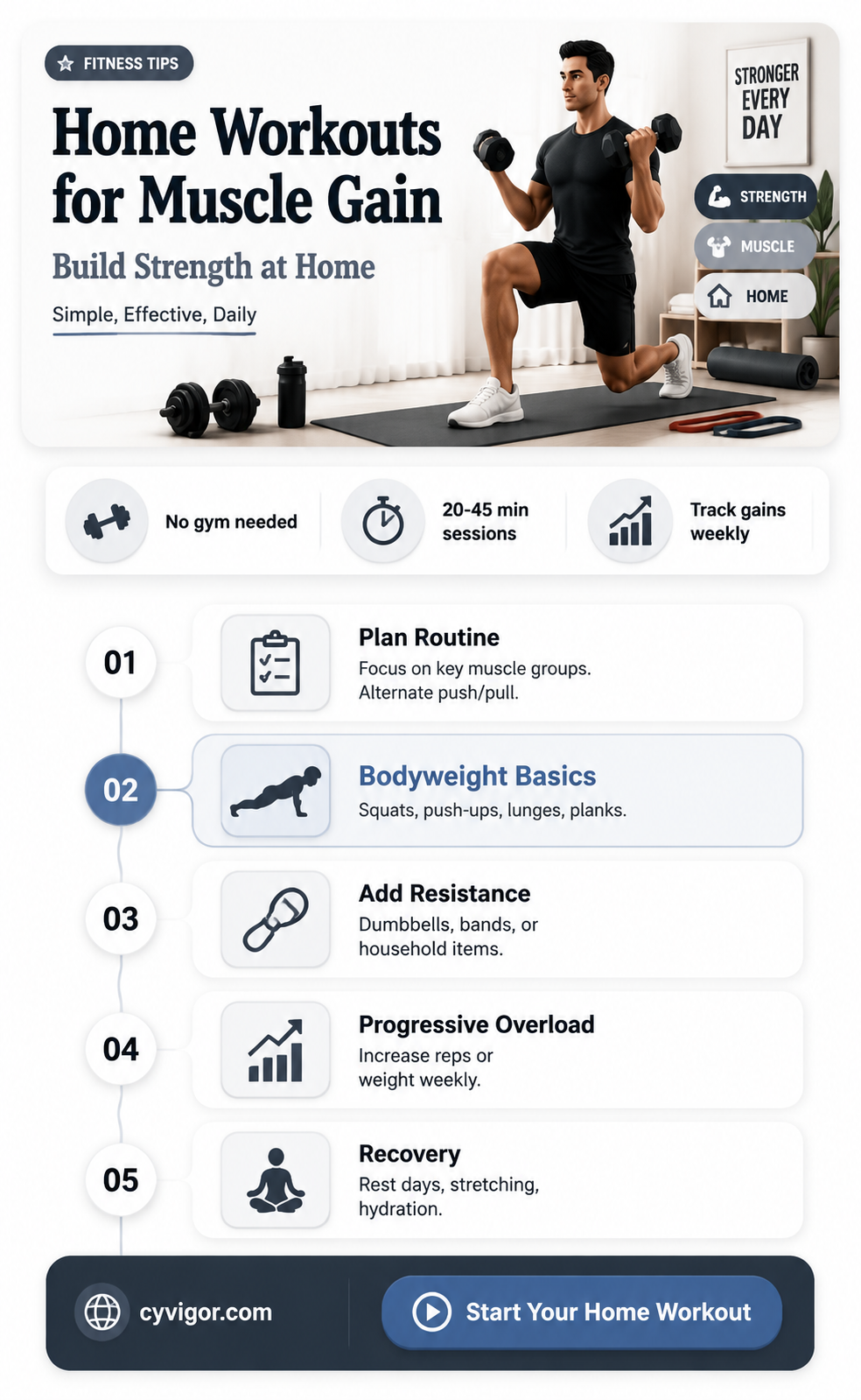 are home workouts effective for muscle gain