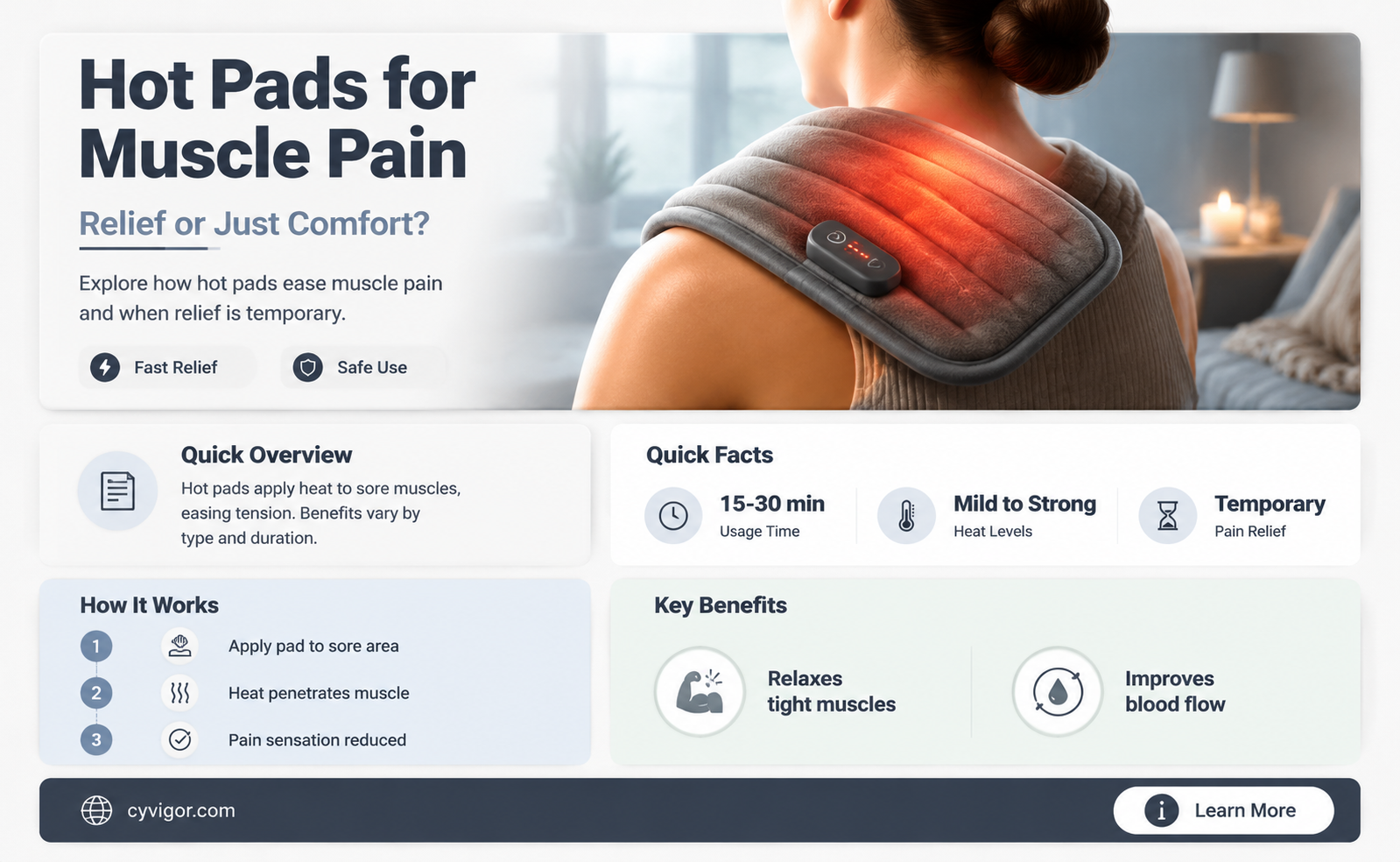 are hot pads good for muscle pain