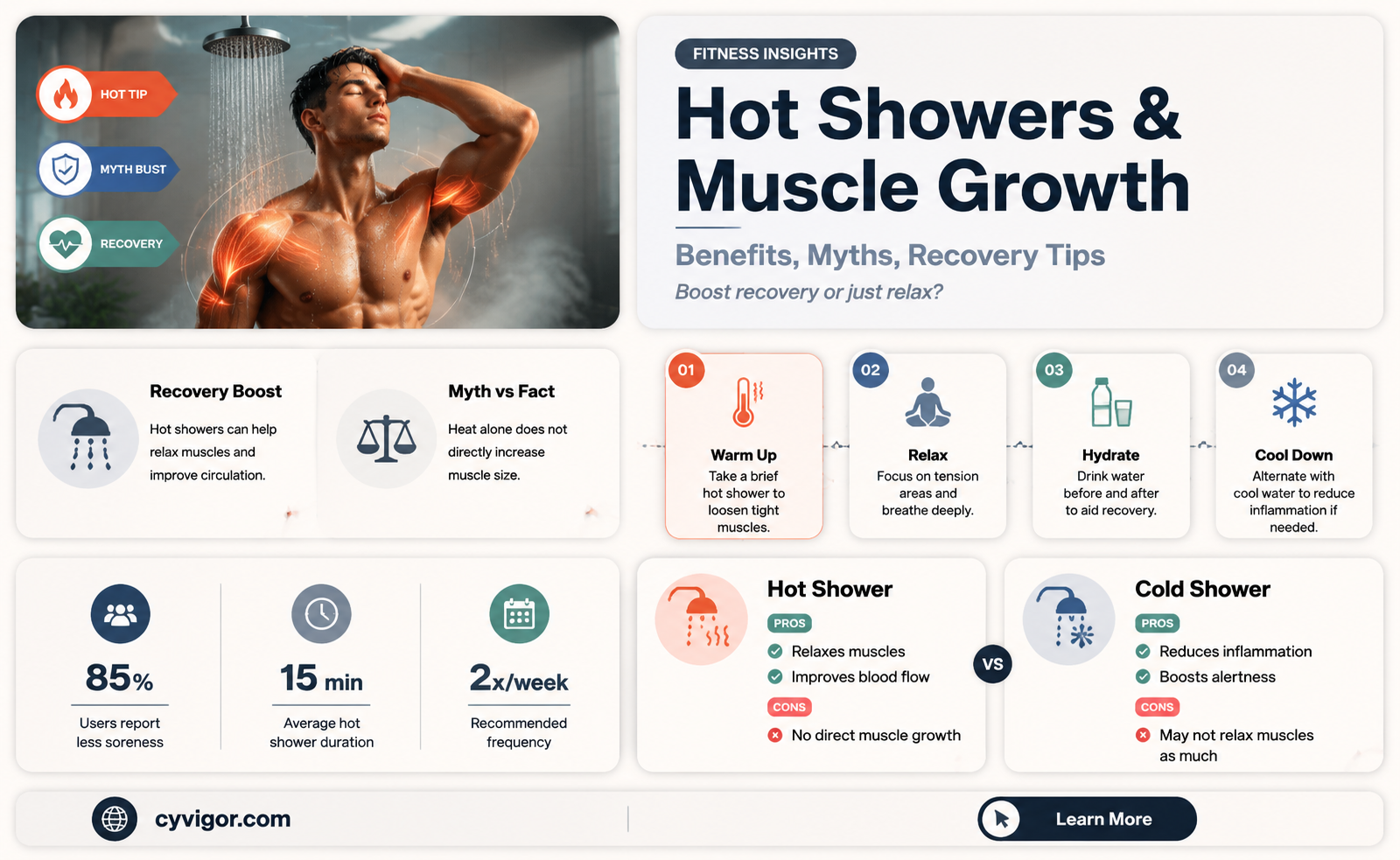 are hit showers good for muscle growt