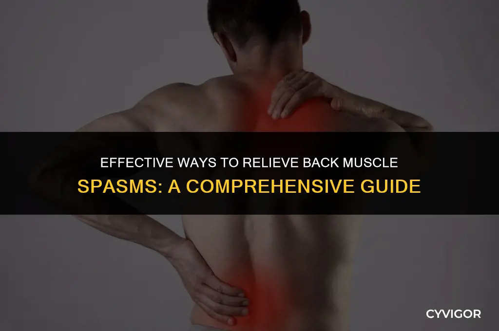 how best to treat back muscle spasms