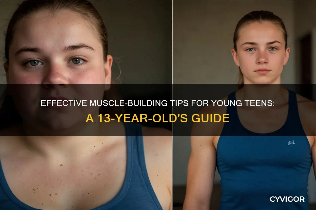 how can a 13 year old boy gain muscle
