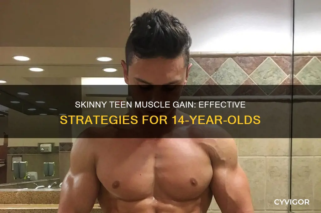 how can a skinny 14 year old gain muscle