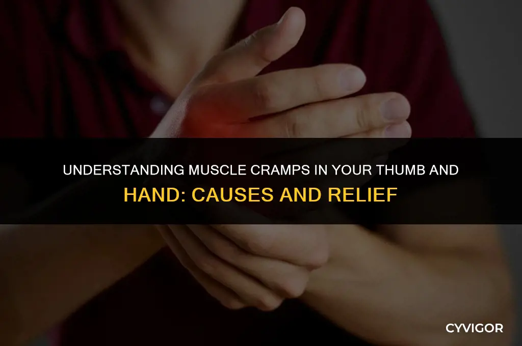 how come im getting muscle cramps my thumb and hand