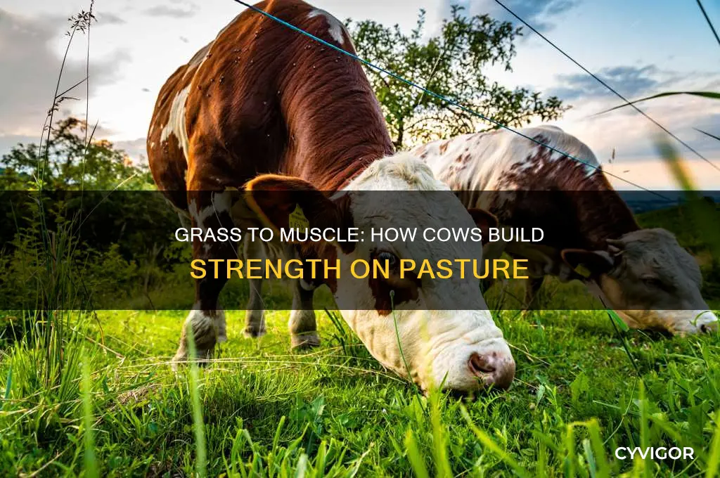 how do cows gain muscle from grass