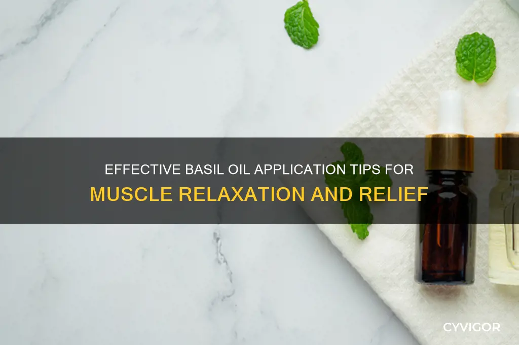 how do i apply basil oil for muscle relaxer