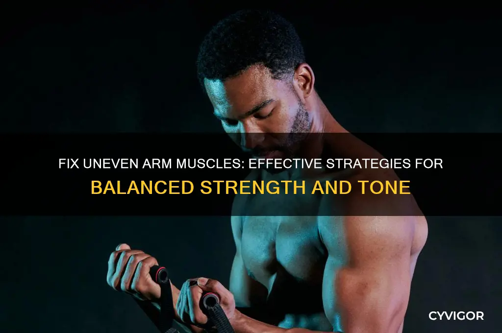 how do i fixed my uneven muscle in my arms
