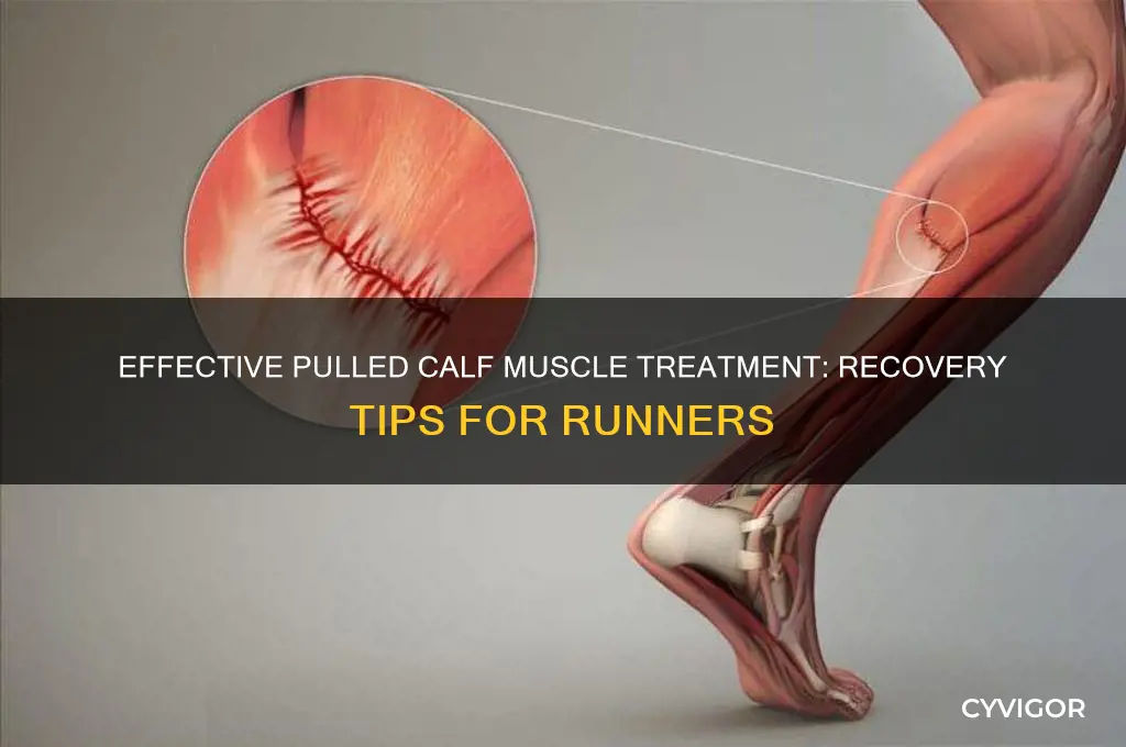 how do i treat a pulled calf muscle from running