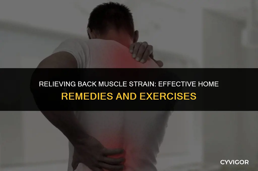 how do i treat back muscle strain at home