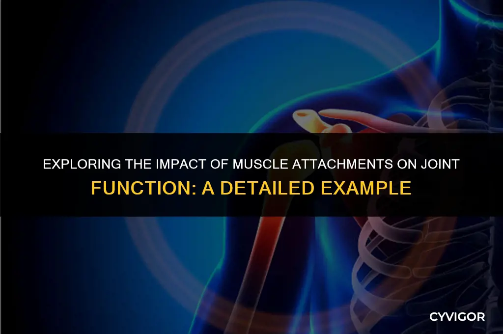 how do muscle attachments affect a joint give an example