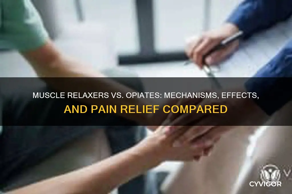 how do muscle relaxers work compared to opiates