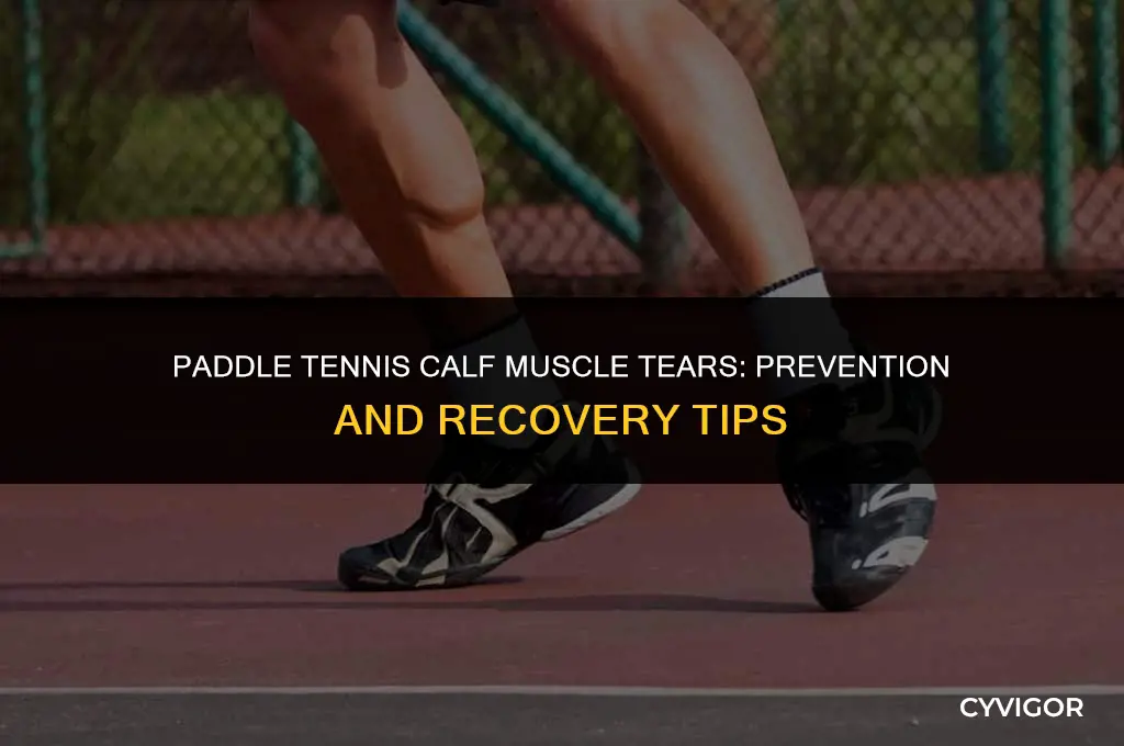 how do tear a calf muscle playing paddle tennis