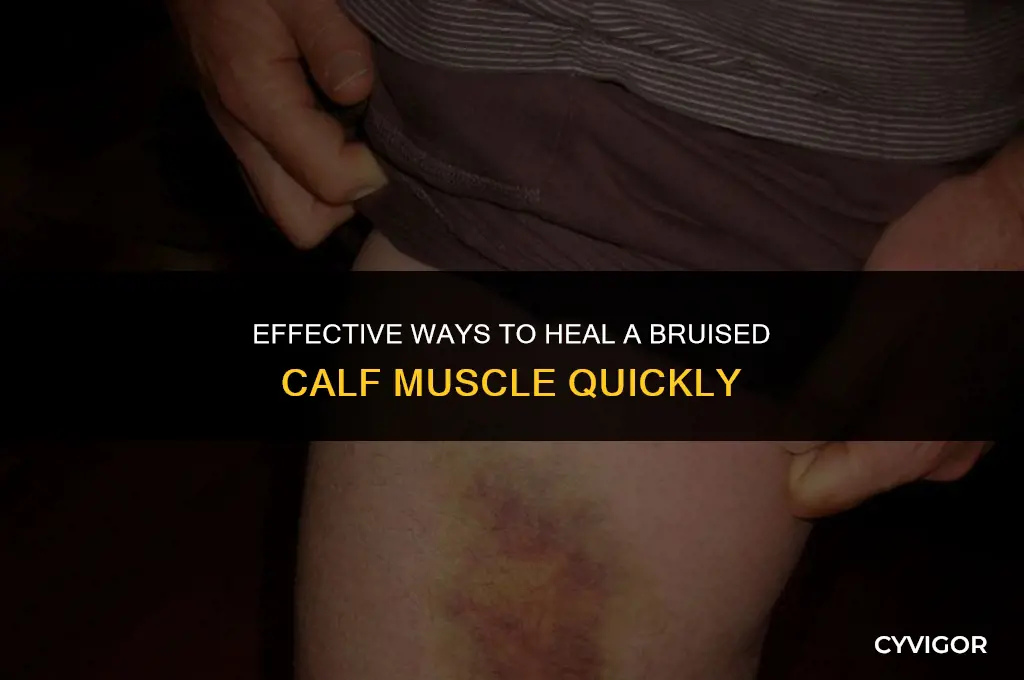 how do you heal a bruised calf muscle