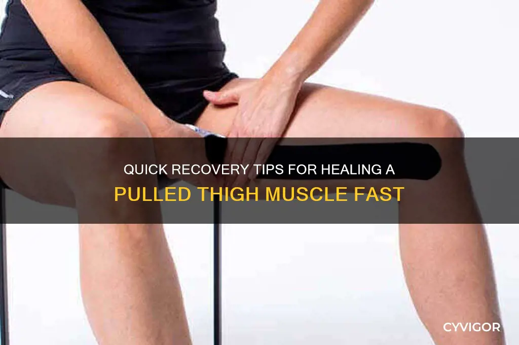how do you heal a pulled thigh muscle fast